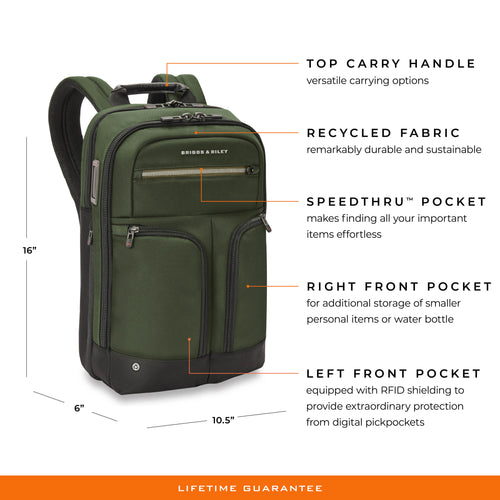 Briggs & Riley HTA Medium Expandable Backpack-Hunter