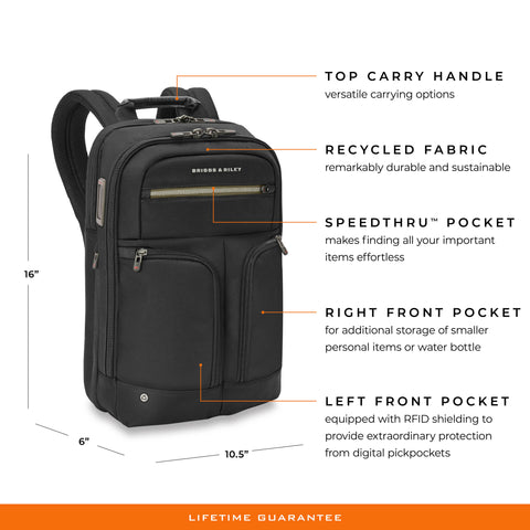 Briggs & Riley HTA Medium Multi-Pocket Backpack-Hunter