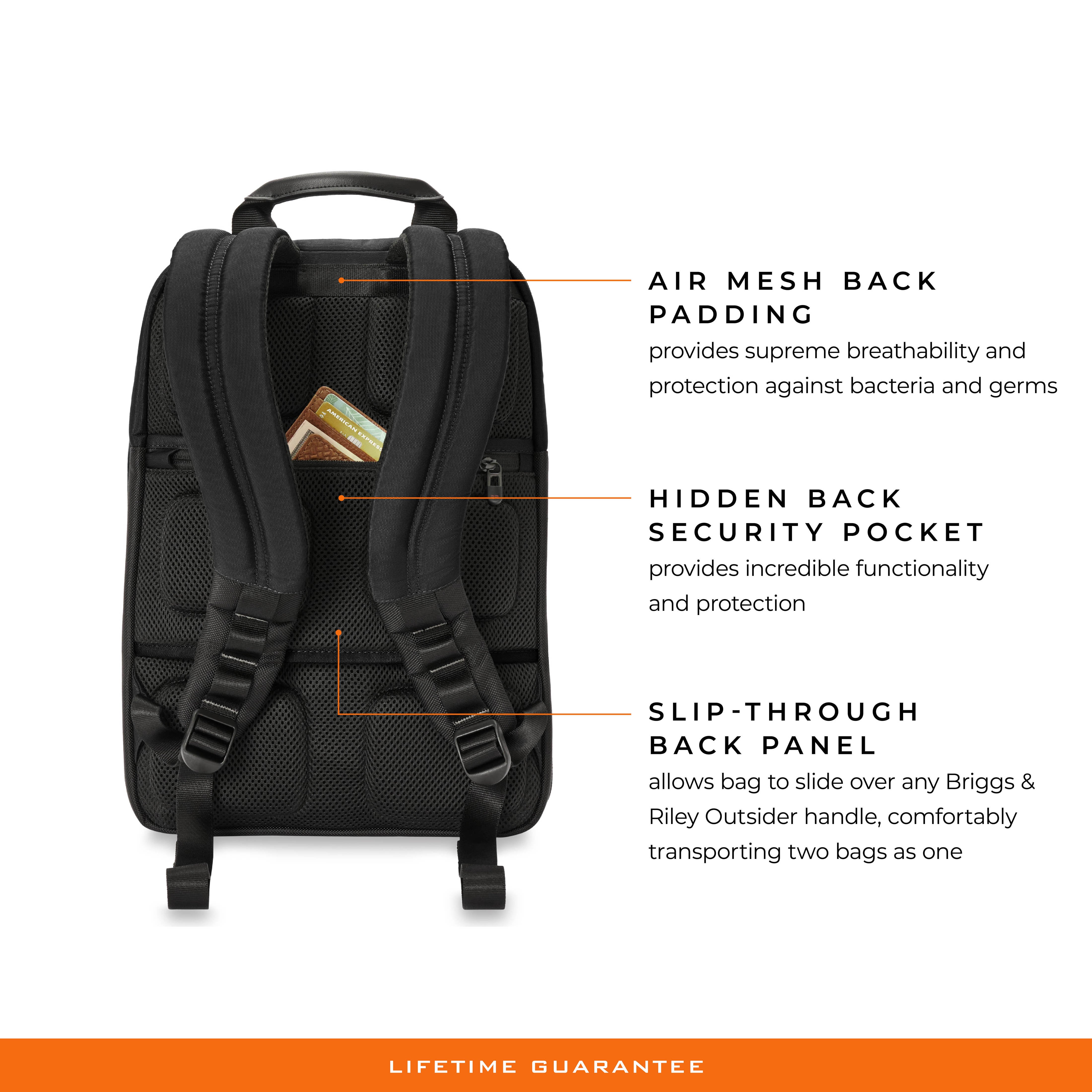 Briggs & Riley HTA Medium Expandable Backpack-Black