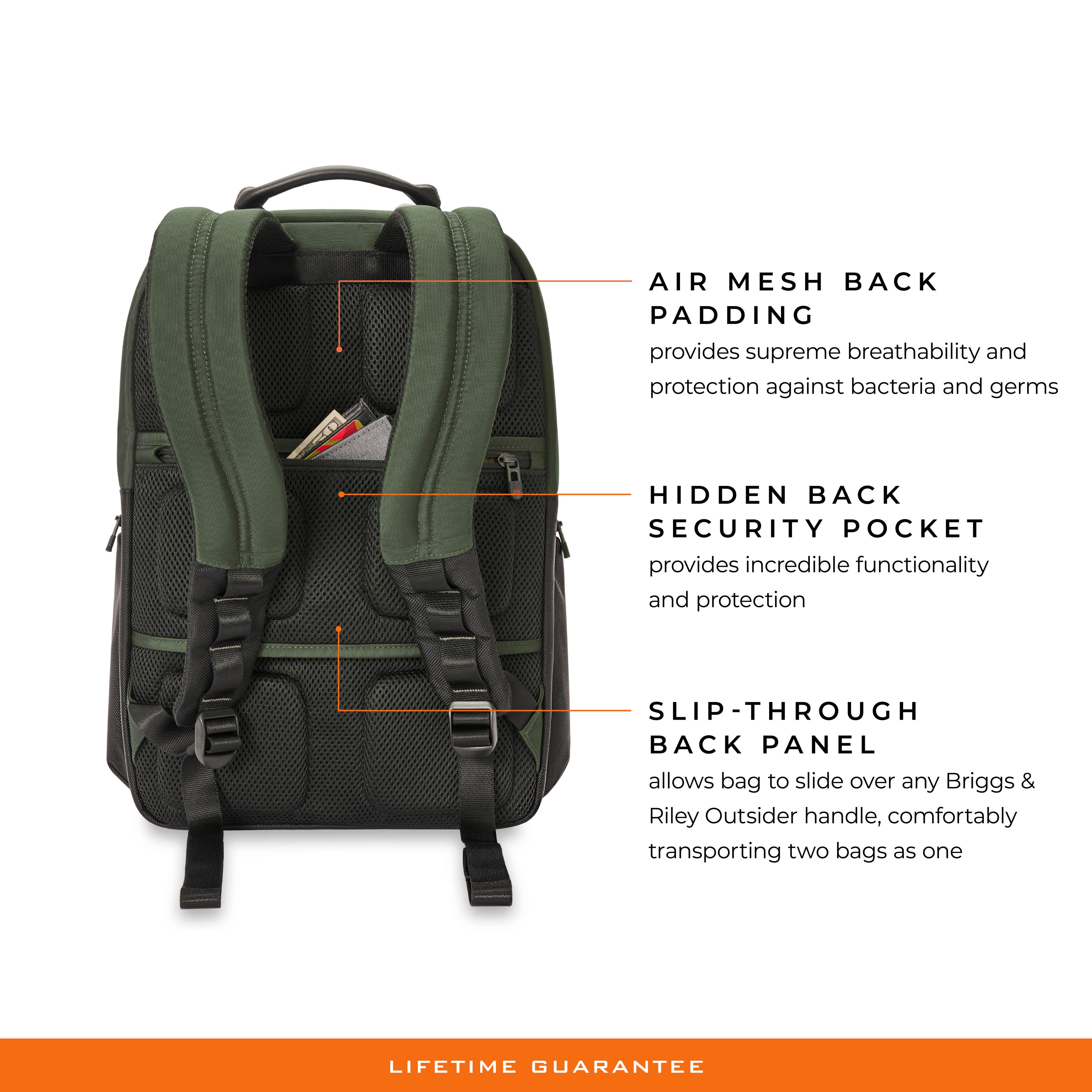 Briggs & Riley HTA Medium Widemouth Backpack-Hunter