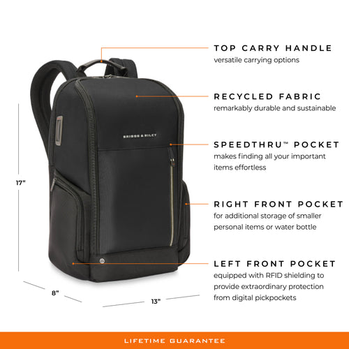 Briggs & Riley HTA Medium Widemouth Backpack-Black
