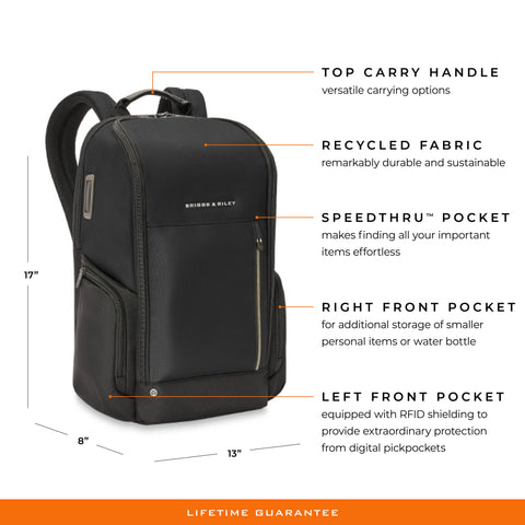 Briggs & Riley HTA Medium Multi-Pocket Backpack-Hunter