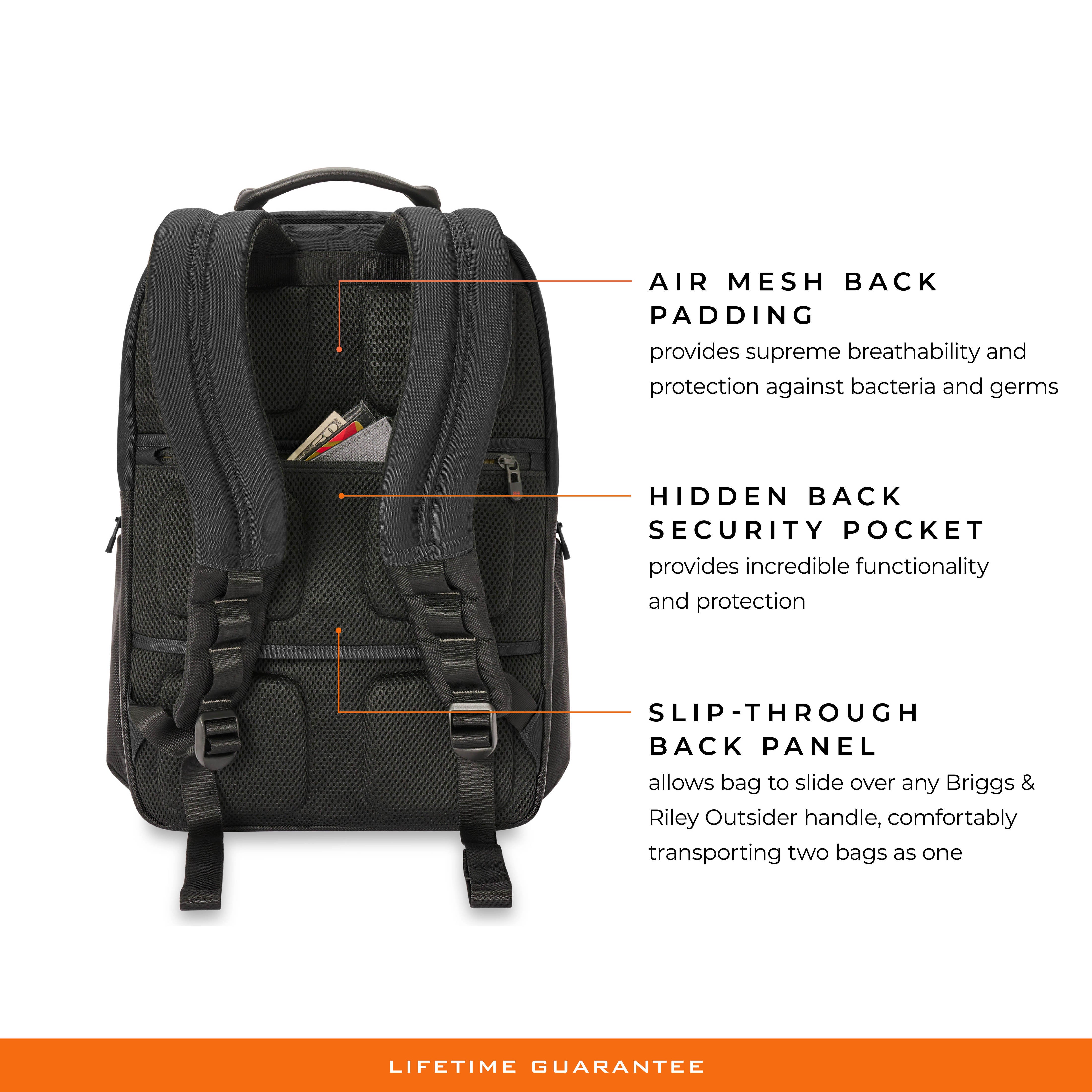 Briggs & Riley HTA Medium Widemouth Backpack-Black