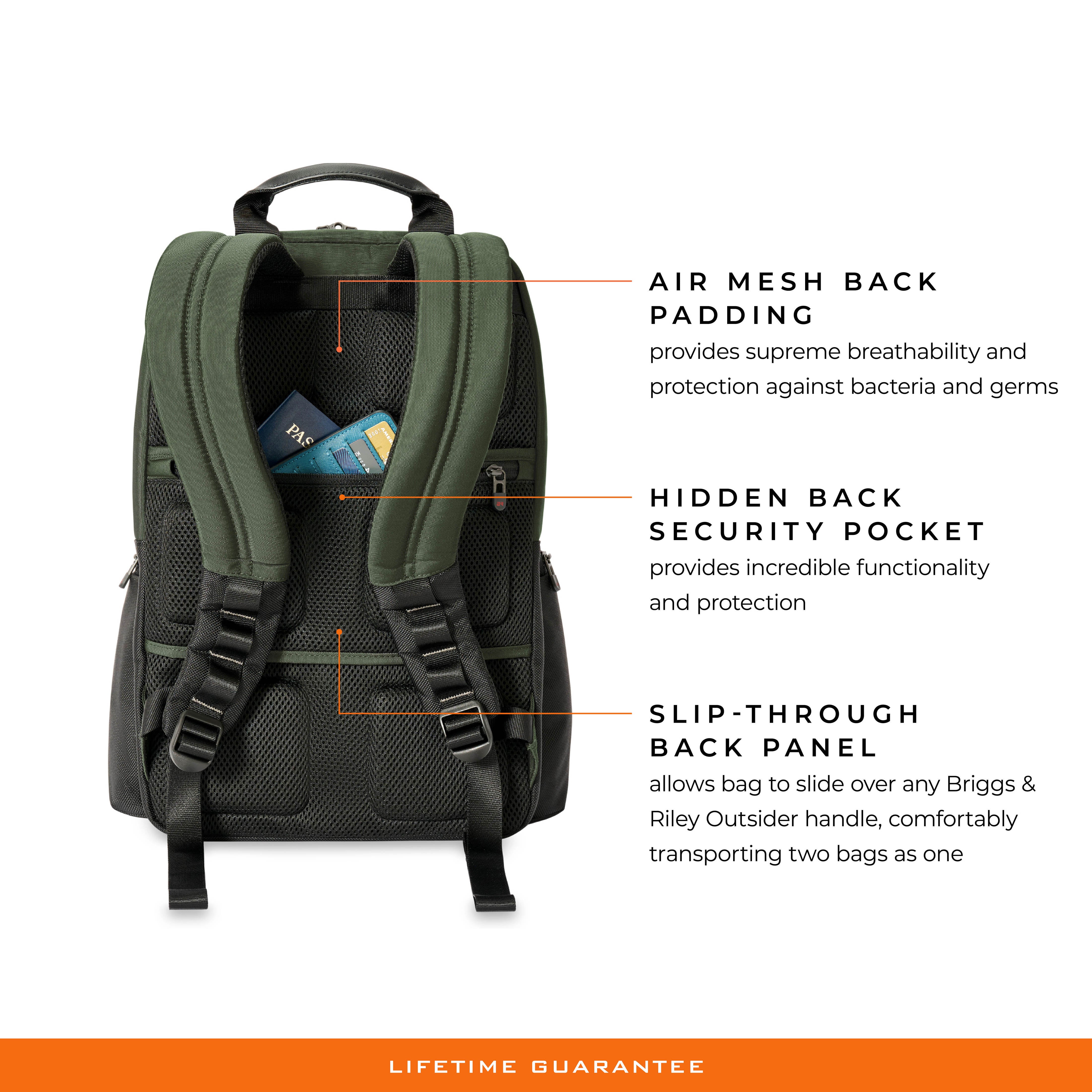 Briggs & Riley HTA Medium Multi-Pocket Backpack-Hunter