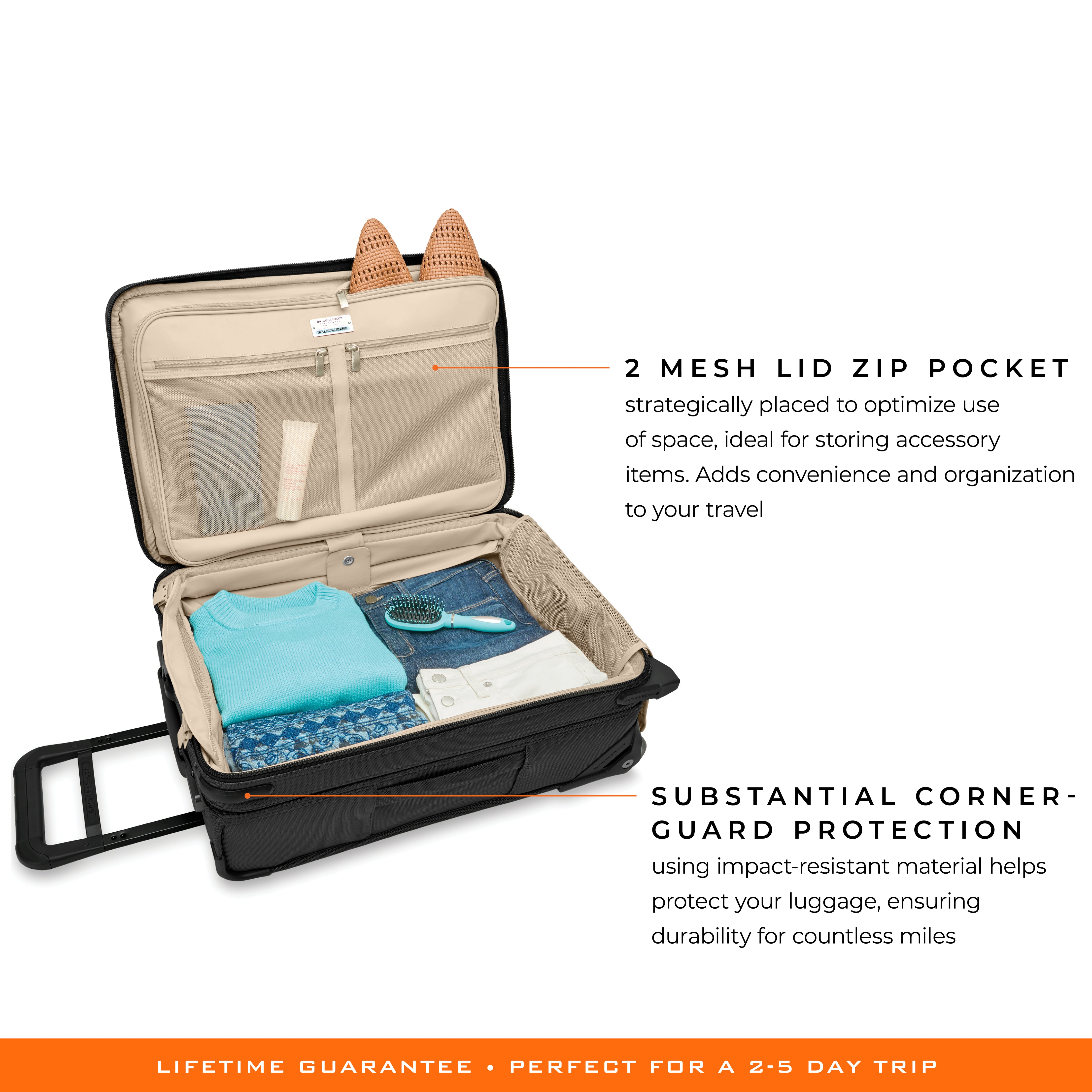 Briggs & Riley Baseline 22" Essential 2-Wheel Expandable Carry-On - Black