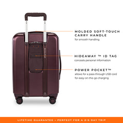 Briggs & Riley Sympatico 21" International Carry-On Expandable Spinner - Plum