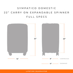 Briggs & Riley Sympatico Domestic Carry-On Expandable Spinner- Plum
